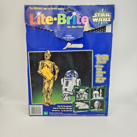 Vintage Star Wars 1998 Hasbro Lite-Brite Picture Refill set - Picture 2 of 7
